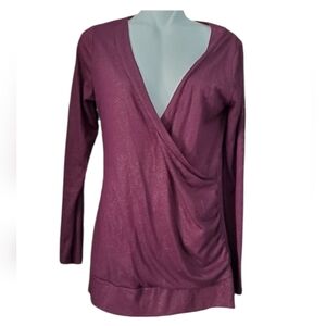Vanity Purple Long Sleeve Wrap Top